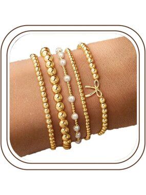 Gold Plated Beaded Bracelets for Women & Teens | Stylish Jewelry Accessory